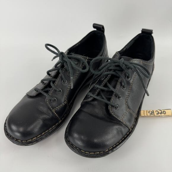 BORN Women's Oxford Crafted Footwear Black Leather Lace Up Size 7.5 - Picture 7 of 8